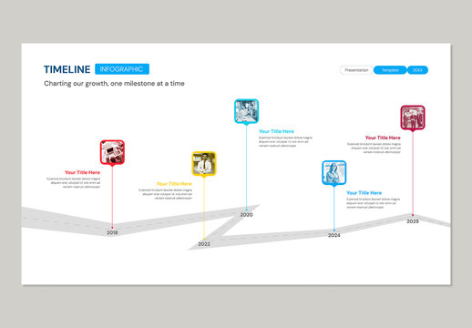 Business Roadmap Timeline Infographic for Company Milestones