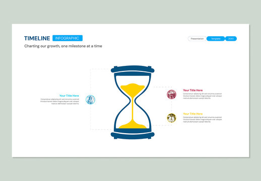 Time Management Hourglass Timeline Infographic Template for Productivity