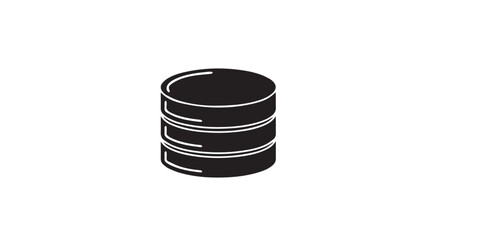 Modern database icon with abstract data elements