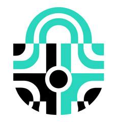 Two-factor authentication icon stylized as lock