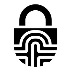 Stylized two-factor authentication lock icon