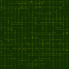 The vector illustration creates a sense of a global network connecting information nodes and symbolizes technological interaction, data exchange.