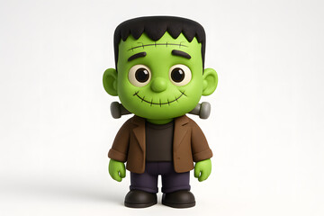 Obraz premium Cute 3D Cartoon Frankenstein's Monster