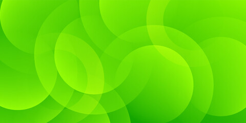 Abstract green background with circles. Dynamic shapes composition. Eps10 vector © Iflah