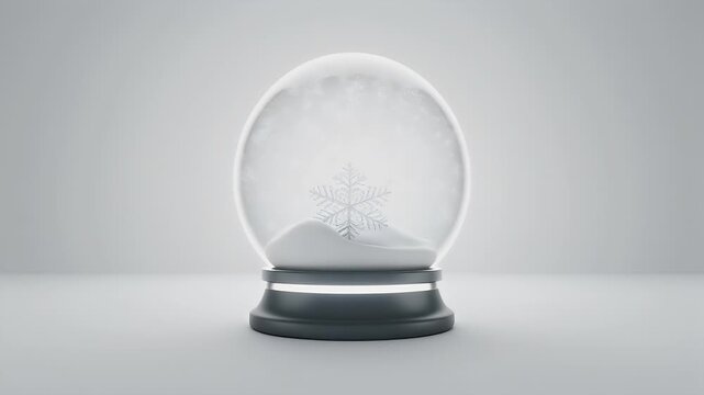 Empty Snow Globe with Lighted Base.