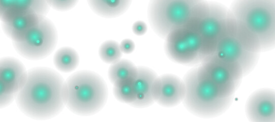 Abstract design featuring softly blurred, teal circular shapes on a lighter teal background