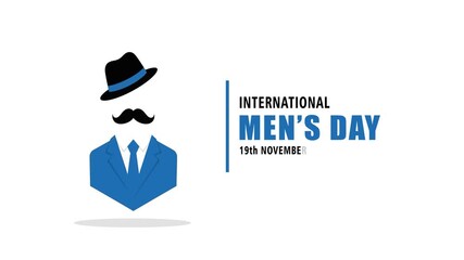 International Men's Day Illustration with Gentleman Icon