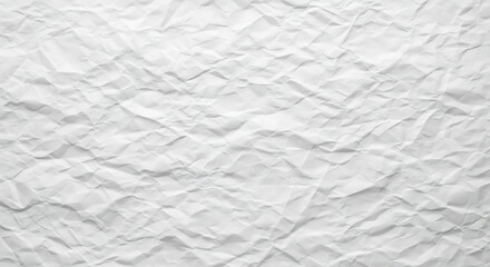 Crumpled White Paper Texture