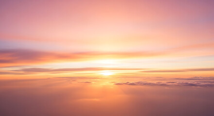Dreamy Pastel Cloud Background With Sunlight Glow
