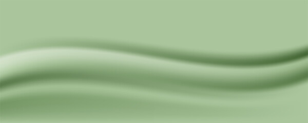 Green business wave banner background. Vector