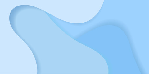 Vector abstract blue wave background with geometric arch curve shapes.