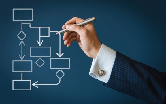Business Process Flowchart Hand Drawing