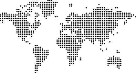 Dotted vector world map design.