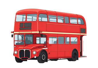 Iconic Red Double Decker Bus An Artistic Rendition of London Transport