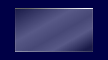 Fototapeta premium Realistic transparent crystal glass plate with light reflection. Rectangular shiny clear futuristic liquid glass panel with glare for app and web uses isolated on dark blue Bg. Vector illustration.