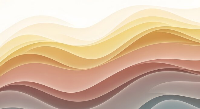 Smooth flowing abstract wave layers with gentle color gradient wallpaper