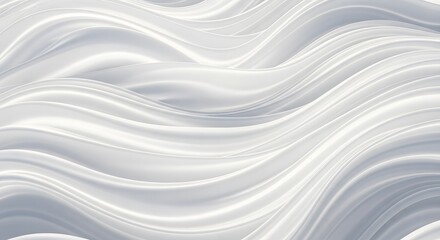 Abstract white flowing waves pattern with subtle light and shadows wallpaper