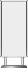 blank billboard on white background