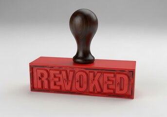 Revoked Stamp - Cancellation and Invalidity Concept with Red Ink.