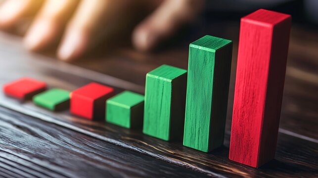 Investment progress statistics display high resolution picture