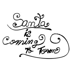 Holidays handwritten text message for Christmas and new year