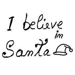 Holidays handwritten text message for Christmas and new year