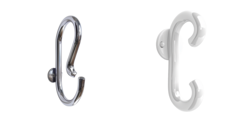 Comparative Analysis of Two Distinct Wall Mounted Hooks in Isolated