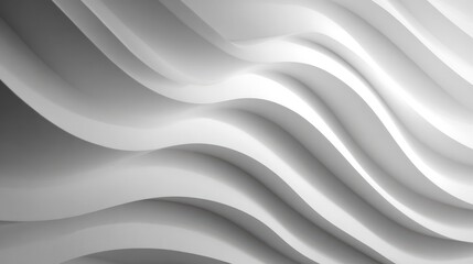 Obraz premium Abstract curves and waves create a minimalist design with smooth gradients in gray.