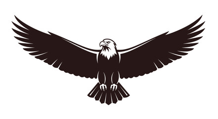 Obraz premium Majestic bald eagle soars with grace, wings spread in powerful emblem of freedom