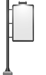 blank billboard on white and black background