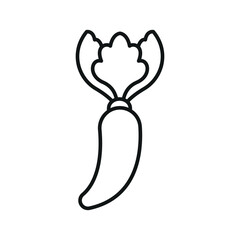 Radish icon for clean vegetable and diet illustration themes.