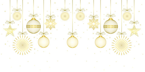 golden christmas balls isolated on transparent background, christmas bauble lantern vector illustration, christmas background, poster, banner, flyer, card element design