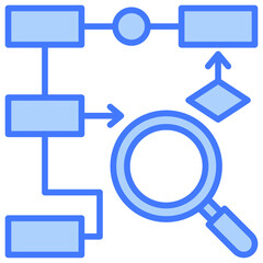 Process Mining Blue Icon