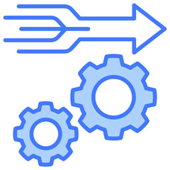 Streamlining Blue Icon