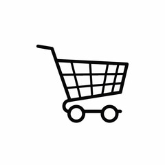 Shopping Cart Icon – Retail Store, Online Shop, E-Commerce Basket Vector Illustration