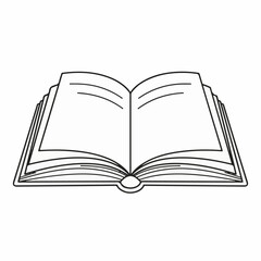 Open Book Icon – Reading, Education, Knowledge, Literature, Study Symbol Vector Illustration