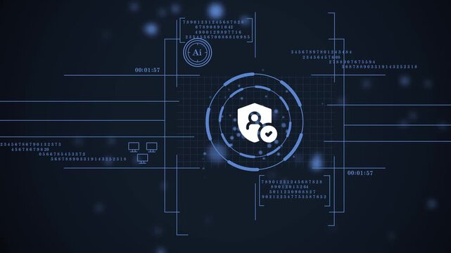 future of digital identity: a high-tech "user approved" hud. safeguarding the user: a visualization of successful verification. futuristic user authentication: identity verified. 