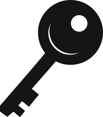 key silhouette vector illustration on white background