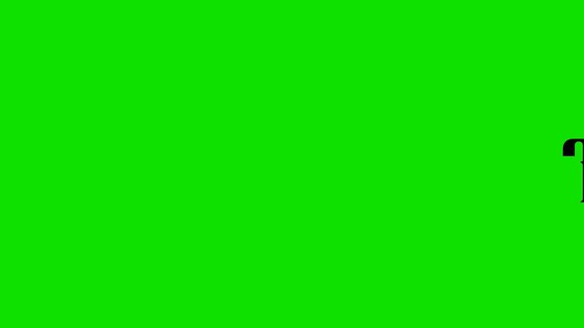 Green Screen "Thank You" Animated Text | End Screen Background