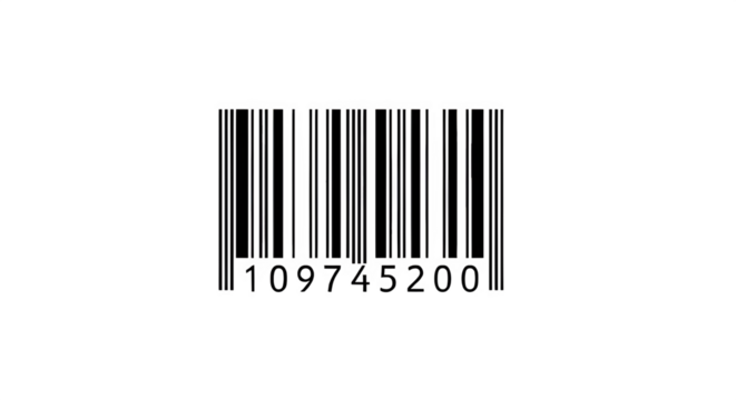 Black barcode with number  isolated on white background, retail product identification concept