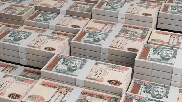 Mongolia 10,000 Tugrik Banknote Horizontal 3D Animation ? Realistic Motion, Finance, Economy, Business Investment, Money Flow, and Currency Visualization