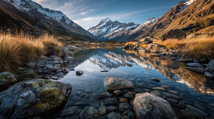 Aoraki Mount Cook Reflecting The