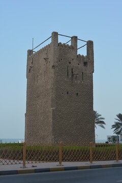 United Arab Emirates, Ajman - aerial view of Al Murabbaa Watchtower