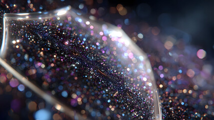 credit card protected by digital shield, cyber security concept, holographic particles, glowing blue and purple light, futuristic fintech protection