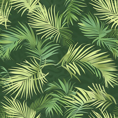 Vibrant tropical leaf patterns nature digital artwork lush environment top view botanical concept