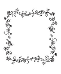 frame with floral ornament