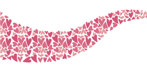 Pink lovely heart pattern for Valentine's day. Valentine's day heart decoration illustration. Vector illustration.