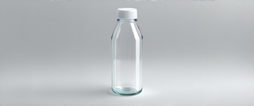 Clear glass test tube with white cap and blue liquid