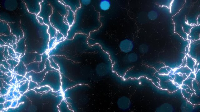 Electric Lighting Energy Background. Seamless loop.