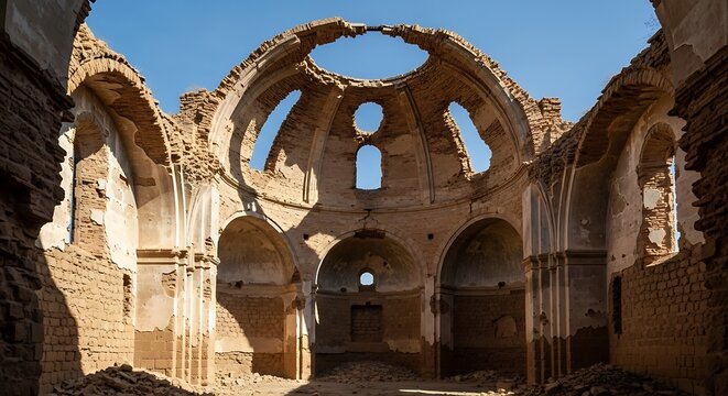 Ruins of Belchite Church - A Haunting Reminder of Spanish Civil War.